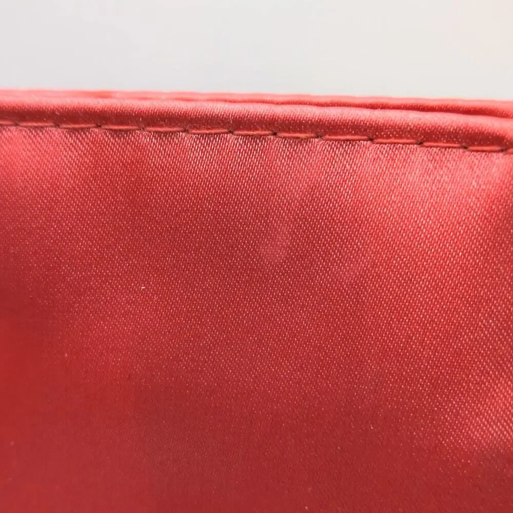 YSL Yves Saint Laurent Perfums Satin Cosmetic Makeup Zip Pouch Travel Bag Pink